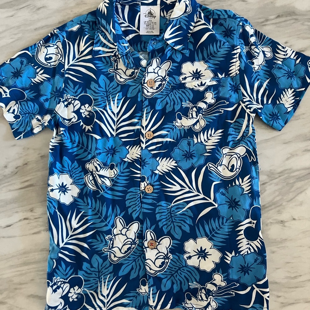 Disney Hawaiian Polo Shirt